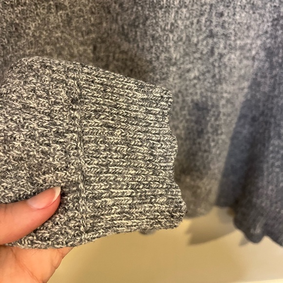 Madewell Gray Ribbed Sweatshirt Relaxed Fit - Picture 3 of 5